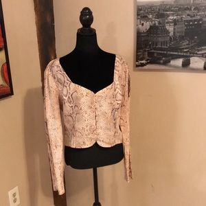 Guess Snakeskin top NWT